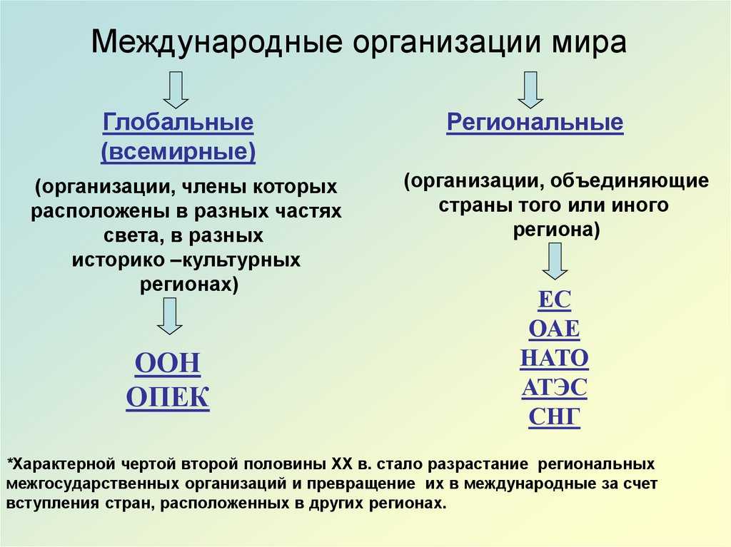 Какие международные организации существуют в мире: полный список и их функции