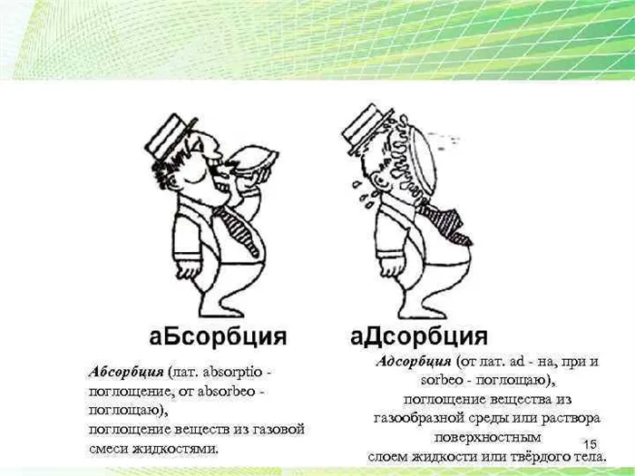 Адсорбент и абсорбент в чём разница? ответы на частые вопросы