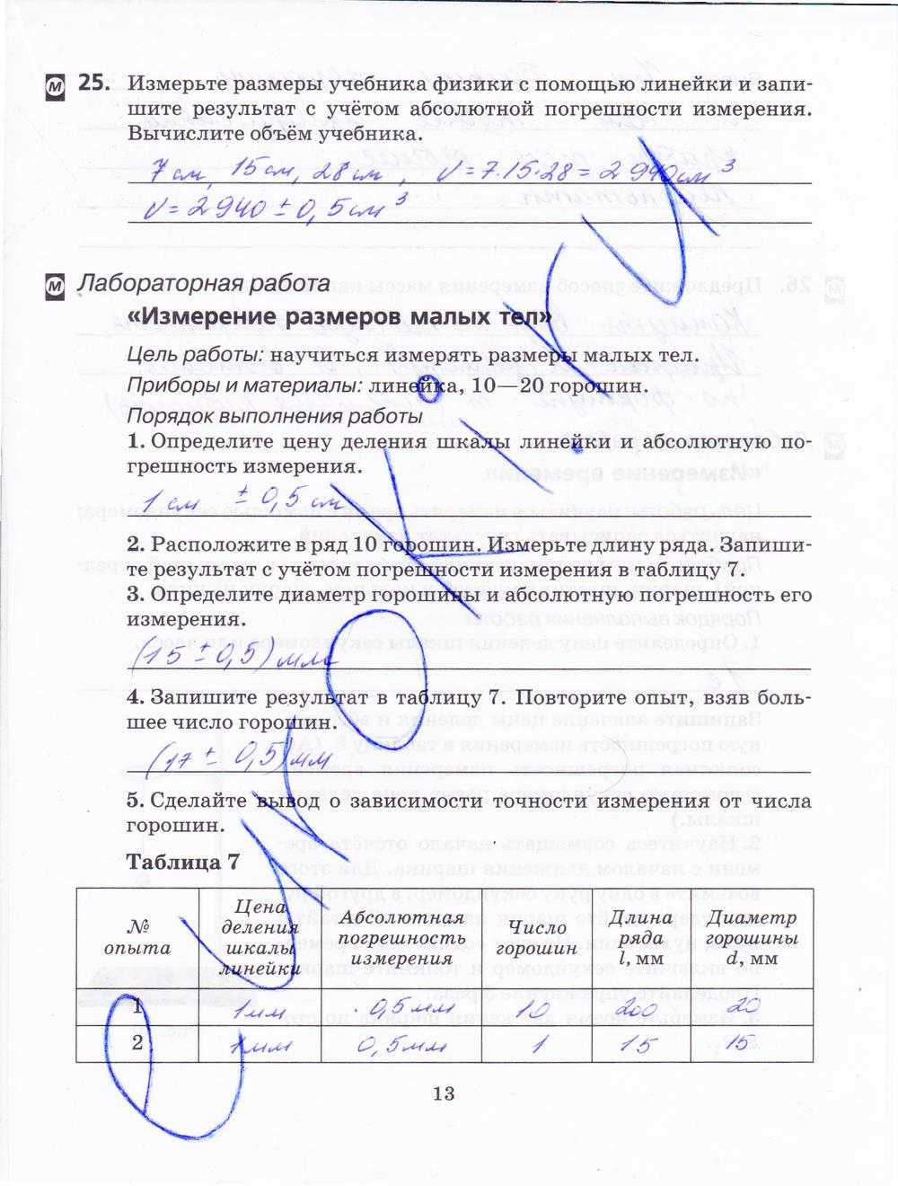 Гдз решебники и ответы к физике для 7 класса