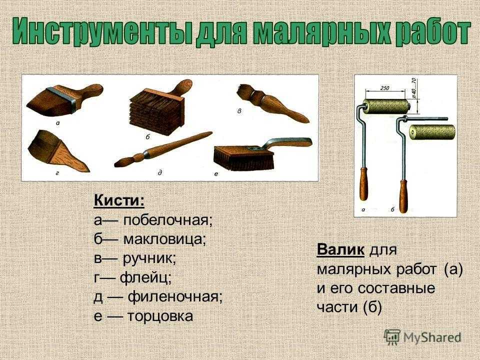 Инструменты для малярных работ: виды и описание. ручные инструменты маляра применение различных малярных инструментов