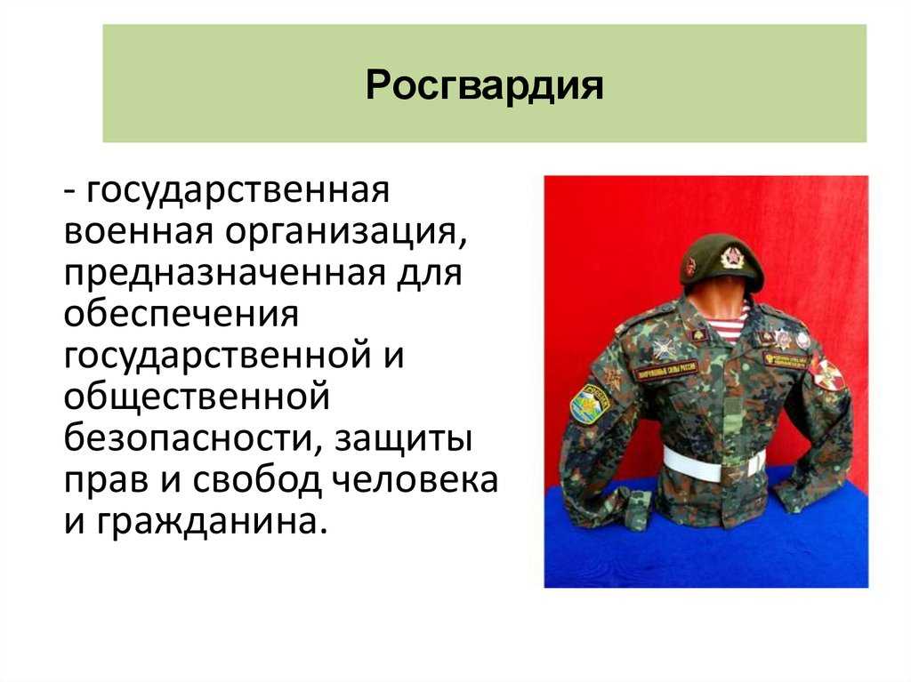 История становления и развития войск национальной гвардии рф