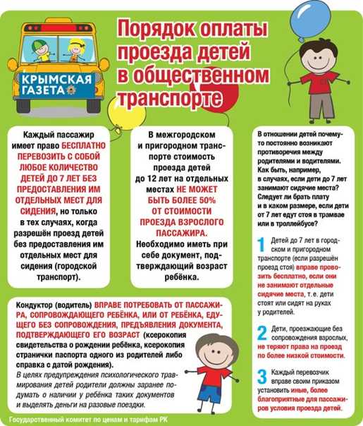 Льготный и бесплатный проезд для детей в общественном транспорте: возраст и условия для бесплатного провоза, законы