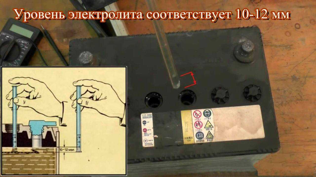 Параметры уровня и плотности электролита в аккумуляторе авто