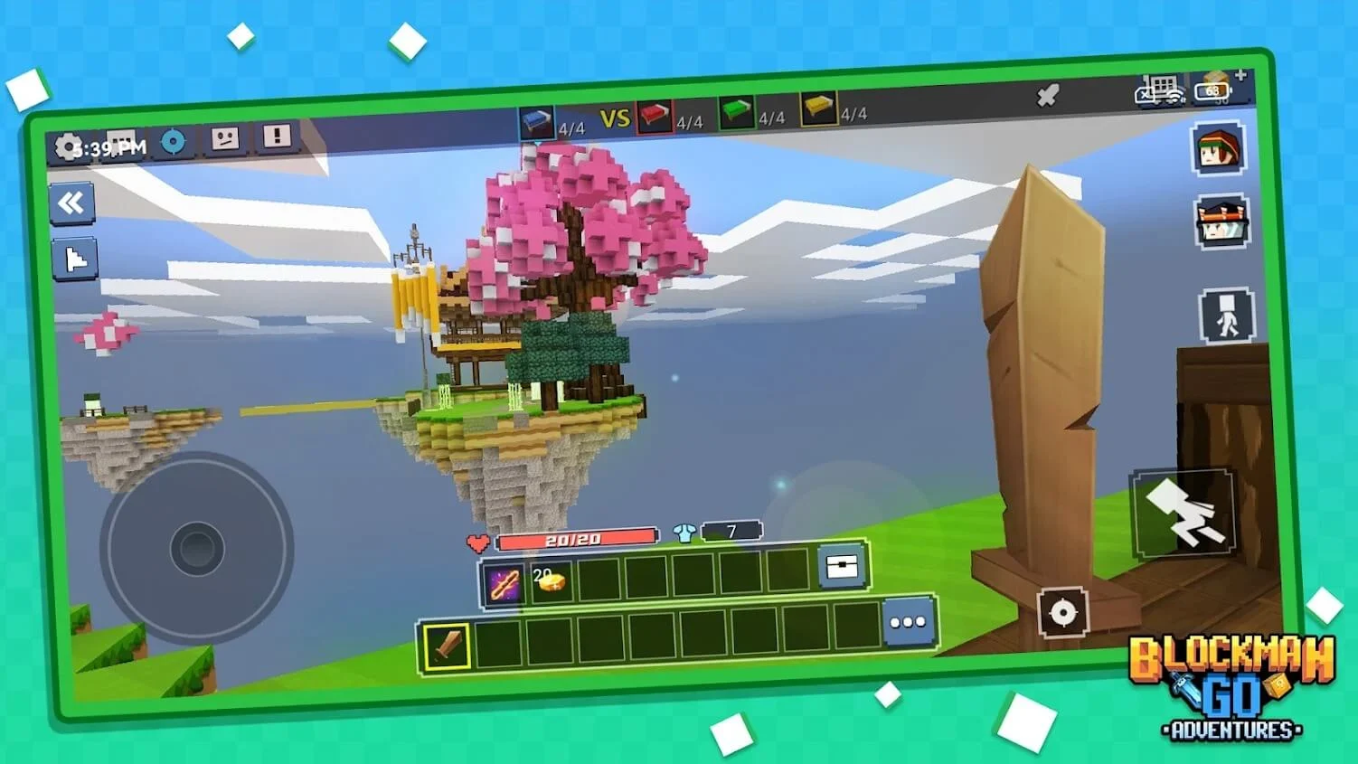 Получить золотые кубы в blockman go