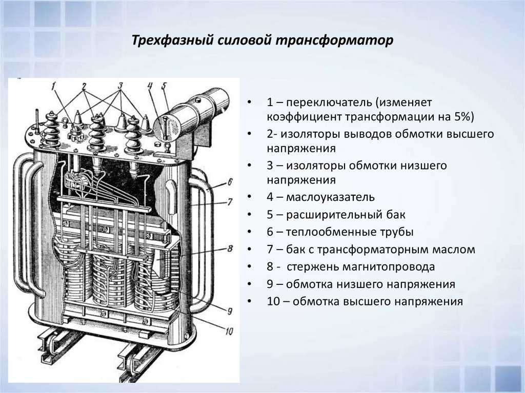 Трехфазный трансформатор