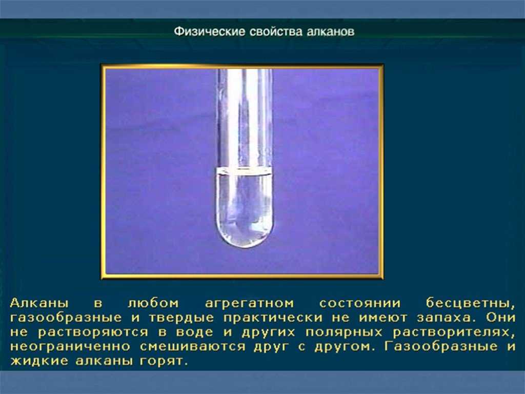 Свойства алканов: таблица с физическими и химическими признаками в реакции, получение углеводорода на примере и его применение_ | exam-ans.ru