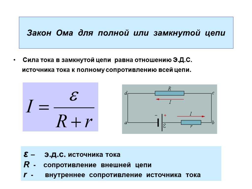Формула и расчёт напряжения на участке электрической цепи
