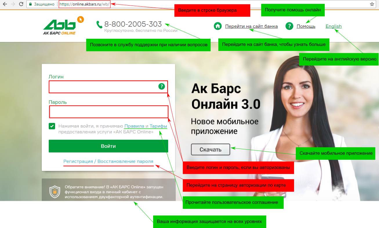 Как получить логин и пароль ак барс банк? - места и названия