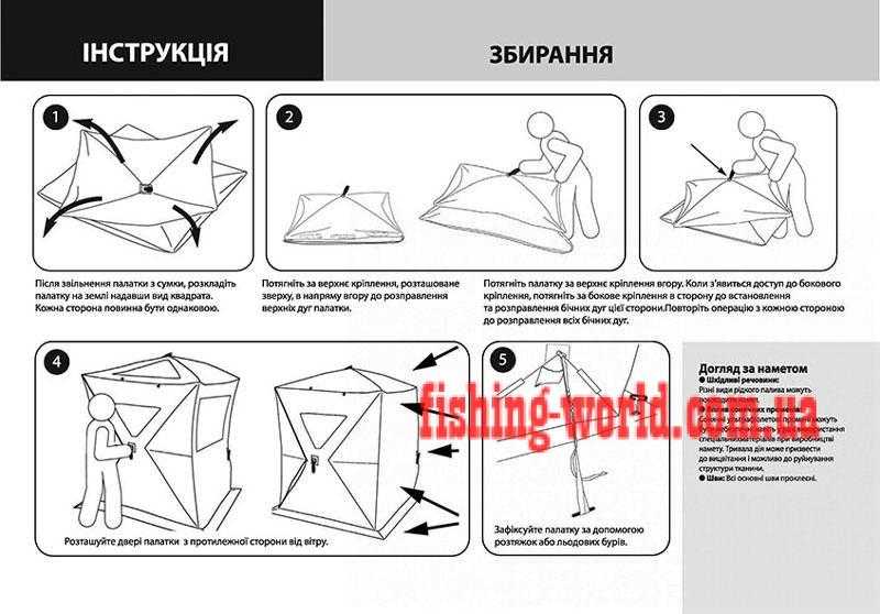 Как собрать зимнюю трехместную палатку-куб — пошаговая инструкция и видео