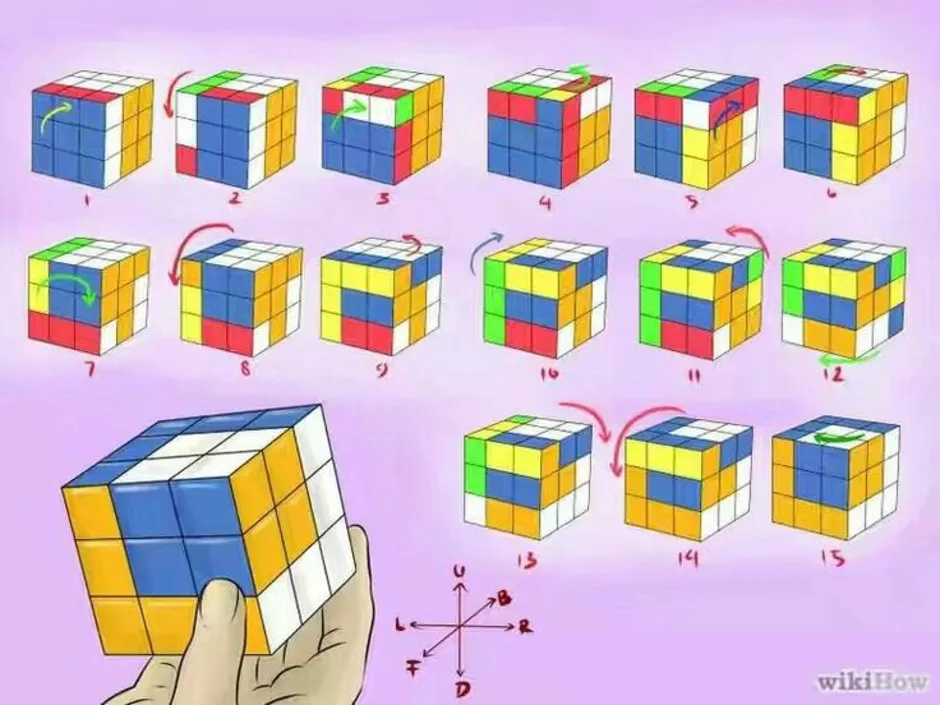 Как сделать замысловатый узор кубика рубика - wikihow