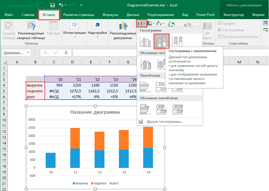 Построение графиков функций в excel