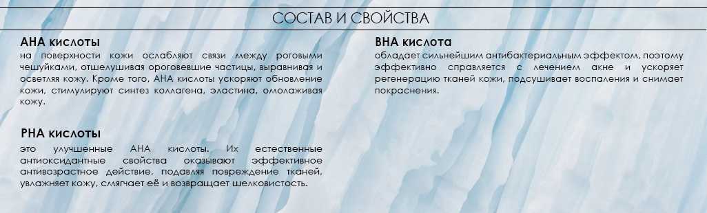 Aha, bha, pha кислоты их свойства и эффекты | myorlova.ru