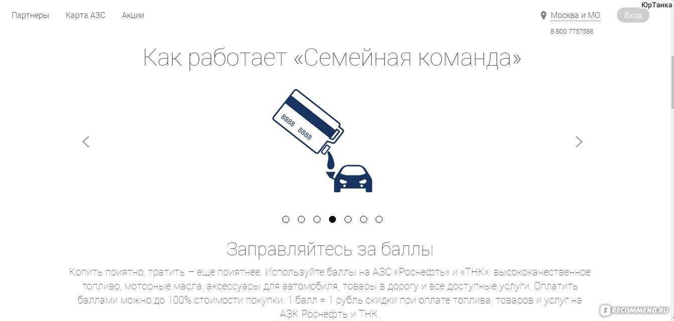 Какие есть карты у компании роснефть?