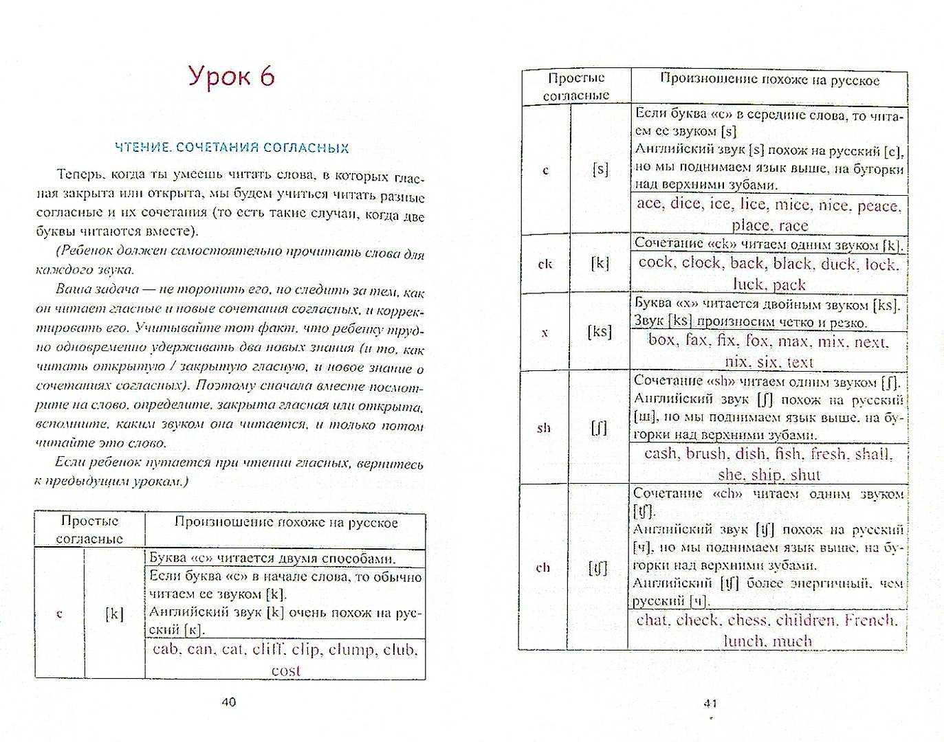 Сочетания букв в английском языке