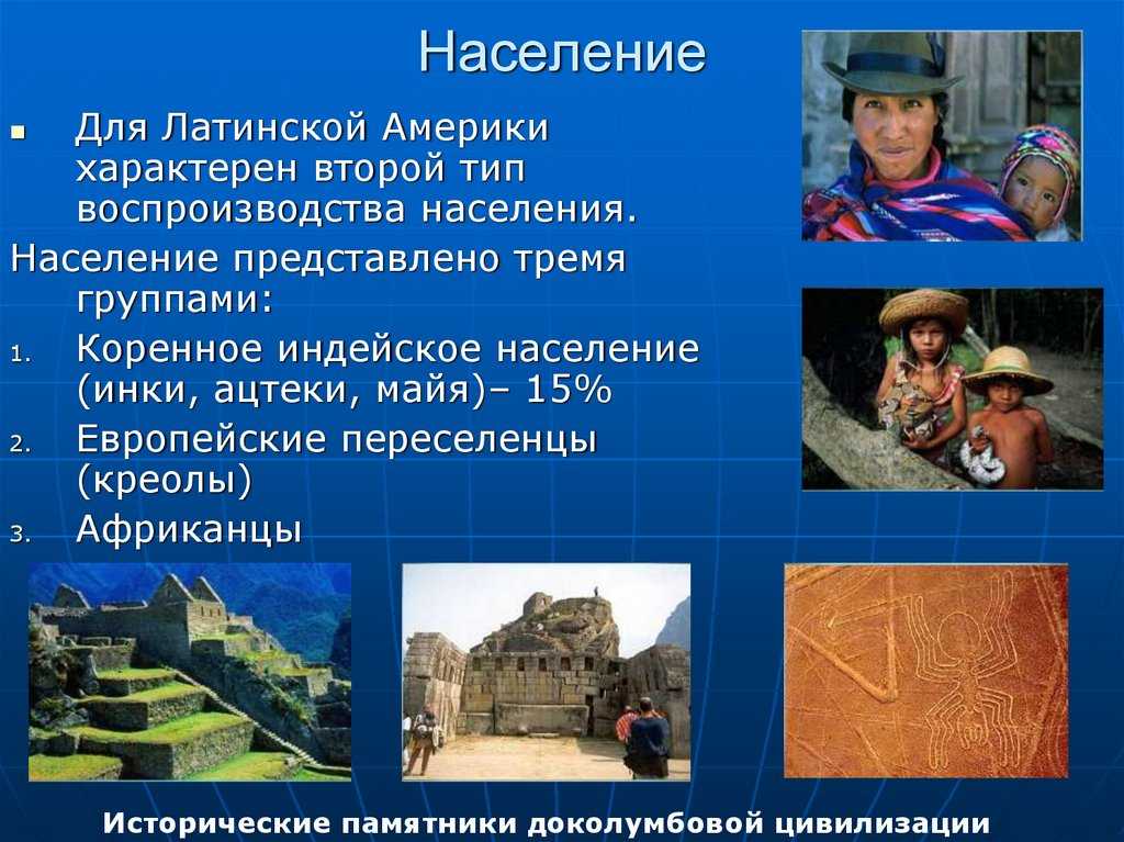 Население латинской америки: численность, национальный состав и демографическая ситуация в стране