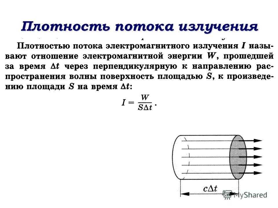 Что такое плотность потока энергии электромагнитной волны Физика 11 класс Излучаемые электромагнитные волны несут с собой энергию Плотность потока