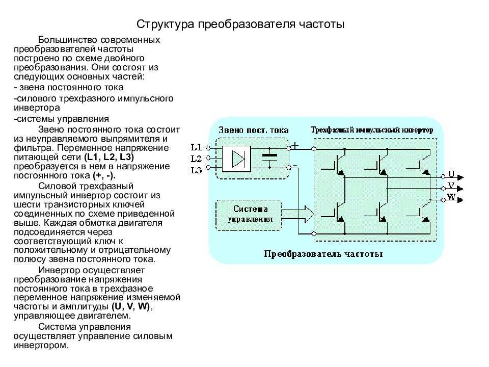 Частотный преобразователь: принцип работы для электродвигателя, асинхронного двигателя, как работает преобразователь частоты с трехфазным двигателем